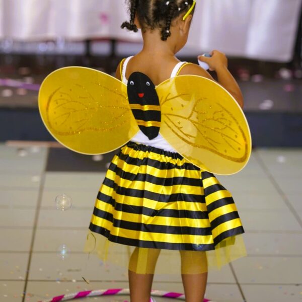 Déguisement abeille, ensemble jupette petite fille enfant aile élastique, jupette jaune et noir, petit prix pas cher, accessoires féerique, serre tête, baguette abeille, sourire enfant, anniversaire déguisé, bonheur, accessoires, costume, taille 2-6ans, fête costumée, thème ensemble jupette taille 2-6ans, cadeau, enfant déguisé, carnaval, fête école, monde féerique, Noel, rêves, imagination, aventure magique