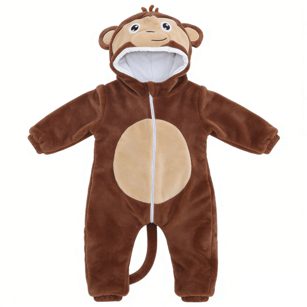 Déguisement combinaison animaux singe, petit garçon, pyjama hiver facile a enfiler, enfant, anniversaire déguisé, petit prix, pas cher, costume, taille 2,3,4,5,6ans, fête costumée, thème garçon, cadeau, enfant déguisé, carnaval, fête école, Noel, rêves, imagination, aventure magique