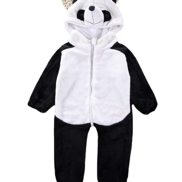 Déguisement combinaison animaux panda, petit garçon, noir et blanc, pyjama hiver facile a enfiler, enfant, sourire enfant, anniversaire déguisé, costume, taille 2-6ans, fête costumée, thème garçon, cadeau, enfant déguisé, carnaval, fête école, monde féerique, Noel, rêves, imagination, aventure magique